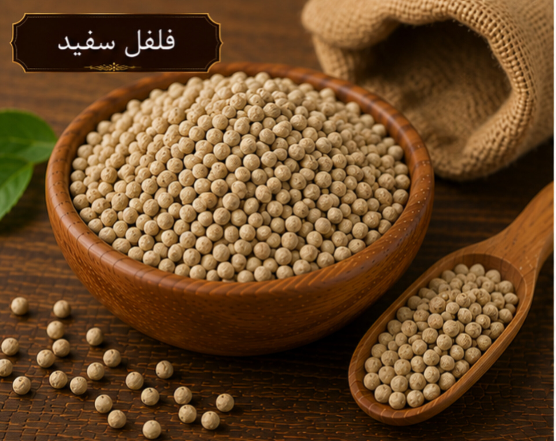 فلفل سفید دان.سابیده نشده 100 گرمی