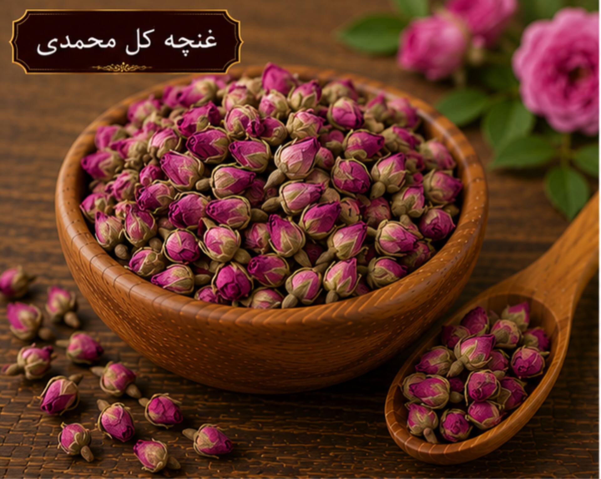 غنچه گل محمدی اعلا. داراب/100 گرمی