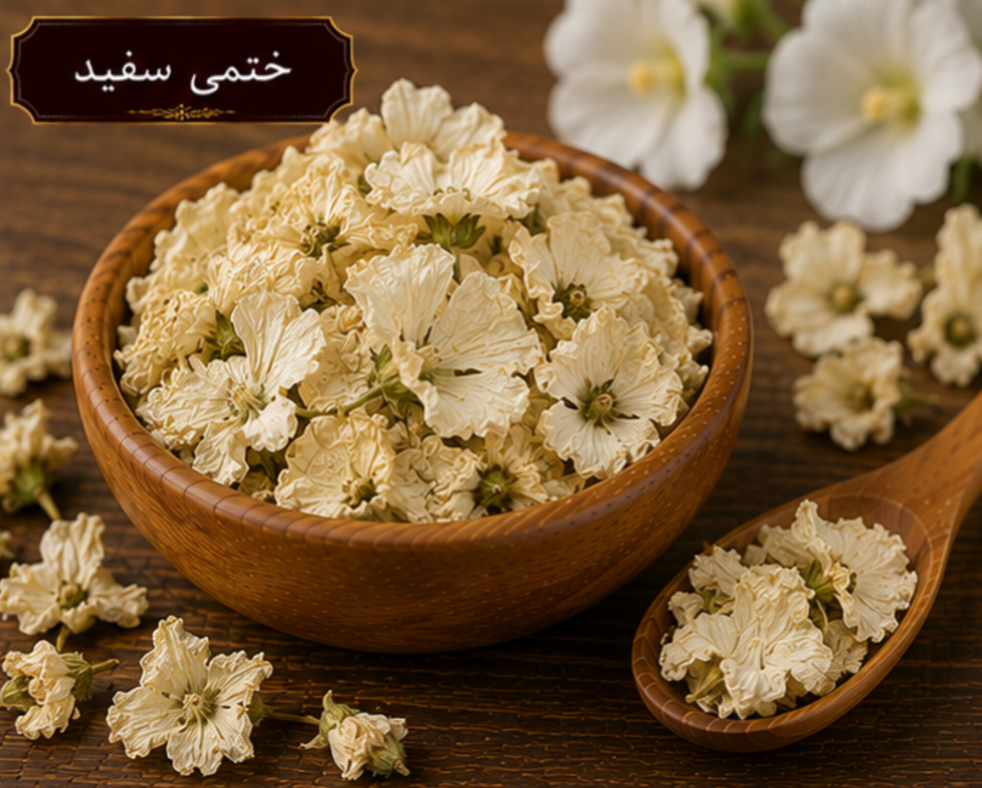 گل ختمی سفید/100 گرمی