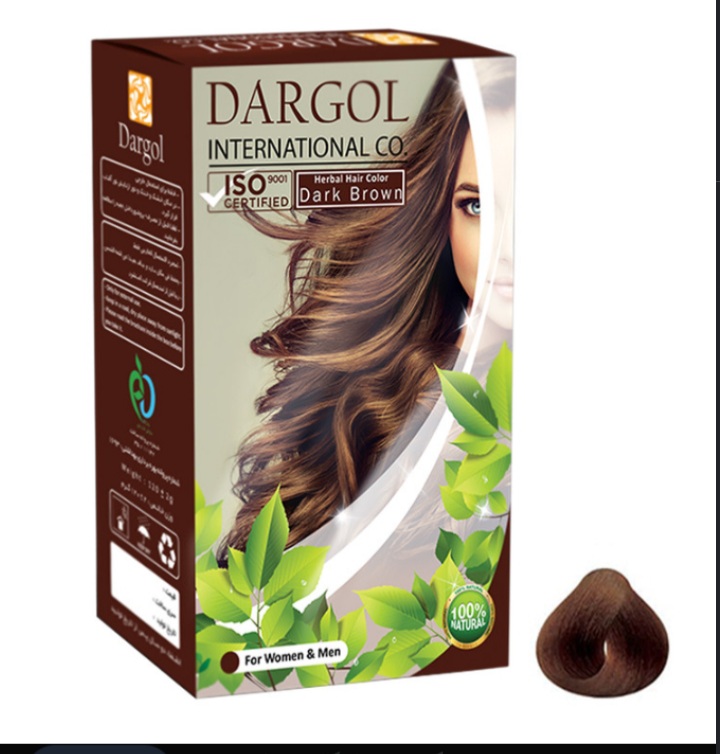 رنگ مو گیاهی دارگل قهوه ای تیره 120 میل