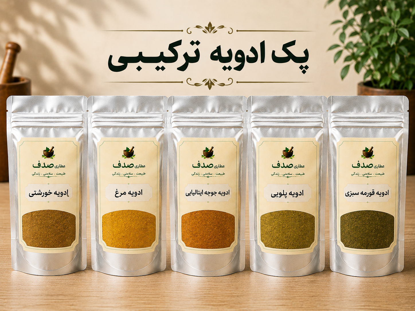 پک اقتصادی.پک ادویه ترکیبی 200 گرمی/ خورشتی.پلویی. مرغ.جوجه ایتالیایی. قورمه سبزی
